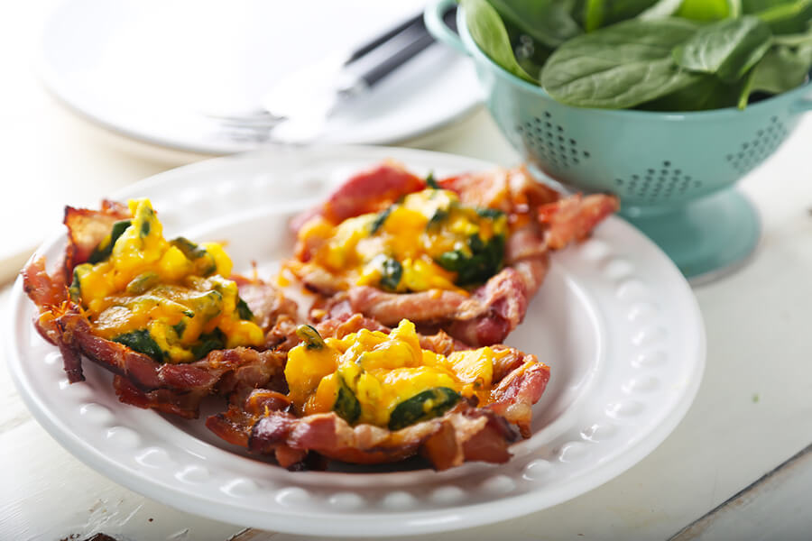 Crispy Stuffed Bacon Baskets