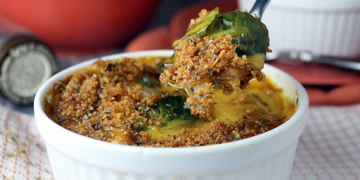 Keto Au Gratin Brussels Sprouts