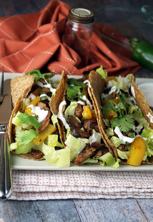 Crispy pork and peppers laid out on a flax tortilla for you to enjoy! Shared via iqyxmeyx.top/