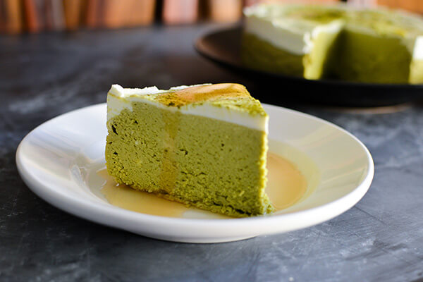 Pour the cheesecake batter into a well greased spring form pan. You will need a pan that is no larger than 6-7 inches so that it fits inside your Instant Pot.