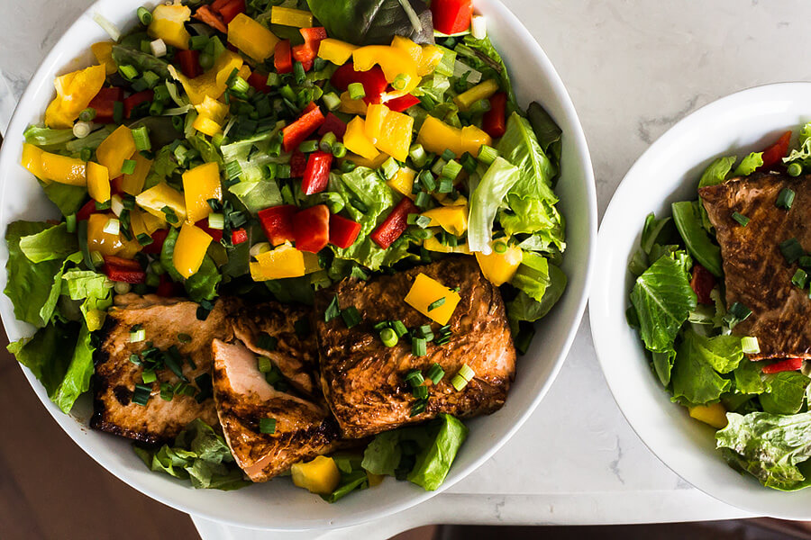 Keto Friendly Sesame Salmon Salad