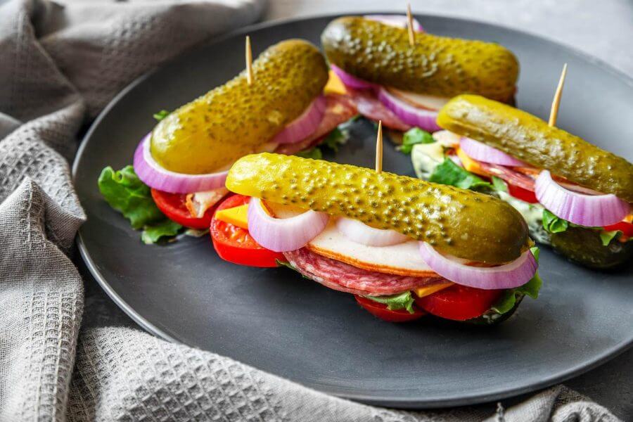 Keto Pickle Sandwiches