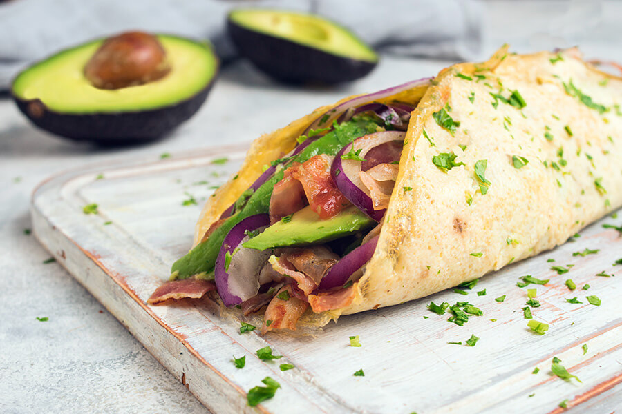 Easy Parmesan Tortilla Breakfast Burrito