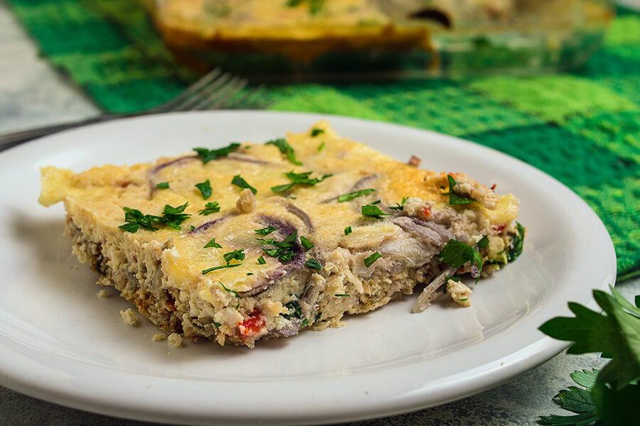 Low-Carb Egg White Breakfast Casserole